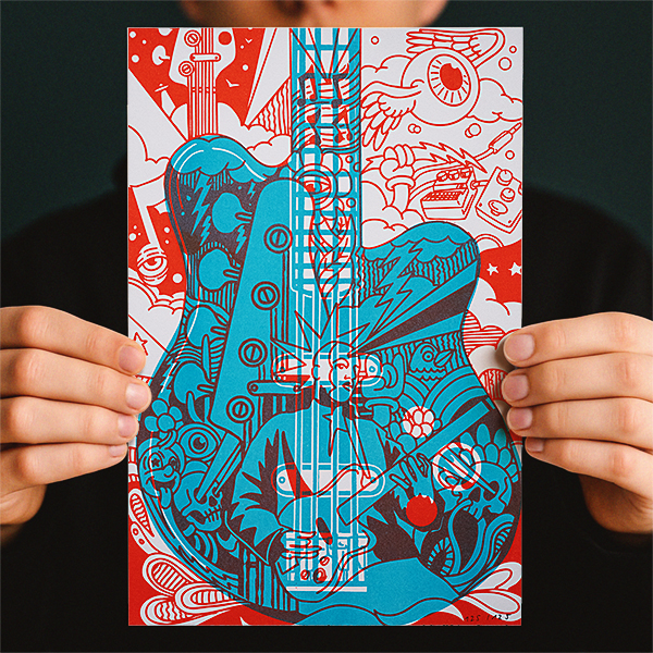 Limited Riso Print "Pitpit" by Travis Knight